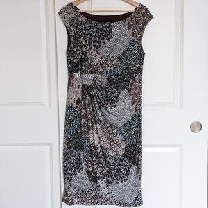 Connected Apparel Sheath Dress Women 12 Stretch Artsy Boho Phoebe Office Work